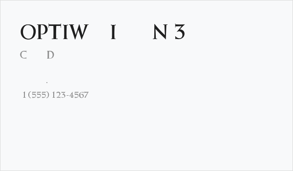 OPTIWeissInitialsNo3 Business Card