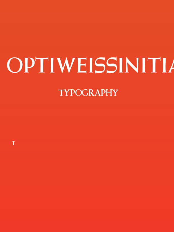 OPTIWeissInitialsNo3 Poster
