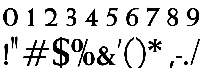 OPTIWeissRoman-Bold Font OTHER CHARS