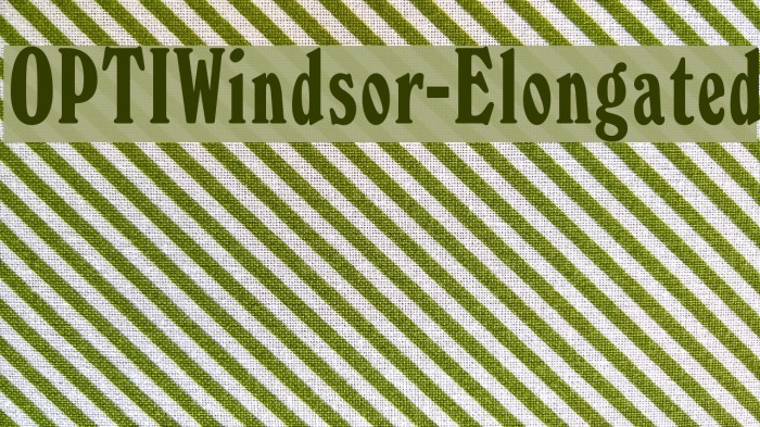 OPTIWindsor-Elongated Font examples