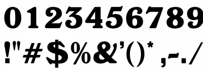 OPTIWindsor Font OTHER CHARS