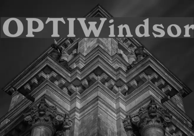 OPTIWindsor Font examples