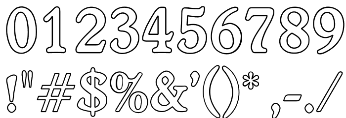 OPTIWorcester-RoundSLBold-Out Font OTHER CHARS