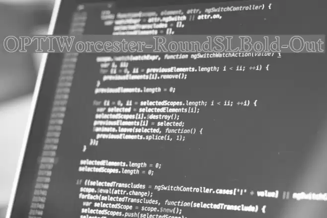 OPTIWorcester-RoundSLBold-Out خط examples