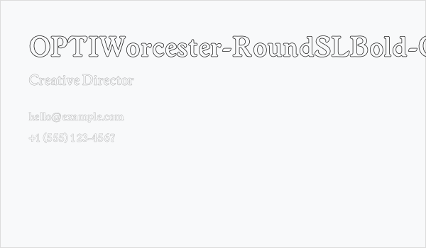 OPTIWorcester-RoundSLBold-Out Business Card