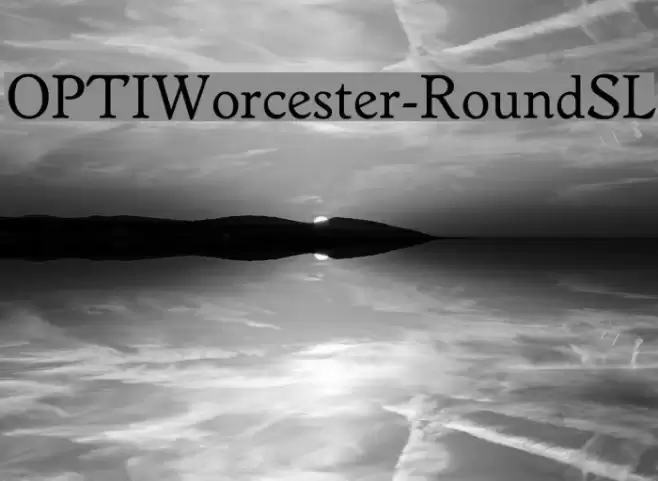 OPTIWorcester-RoundSL Font examples