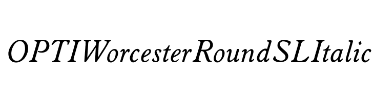 OPTIWorcesterRoundSLItalic Font