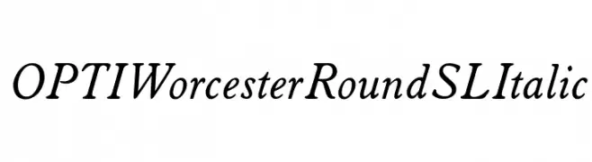 OPTIWorcesterRoundSLItalic  font caratteri gratis