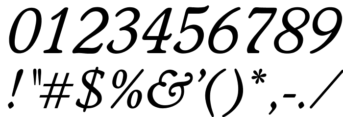 OPTIWorcesterRoundSLItalic Font OTHER CHARS