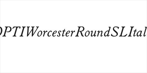 OPTIWorcesterRoundSLItalic Logo