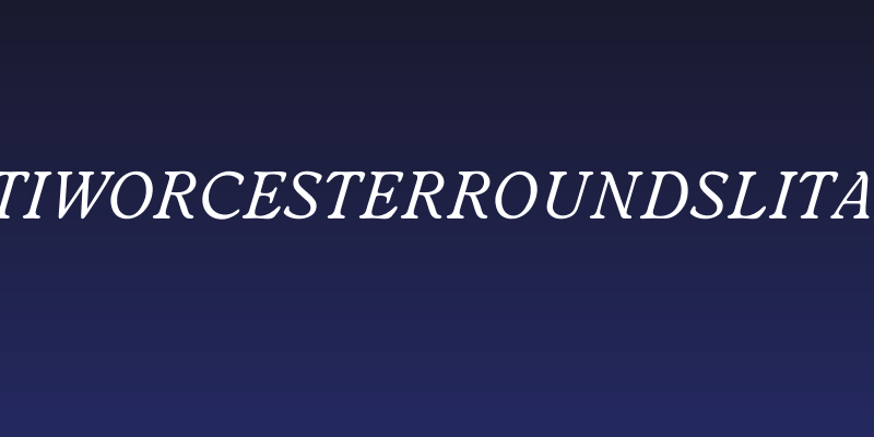 OPTIWorcesterRoundSLItalic Social Header