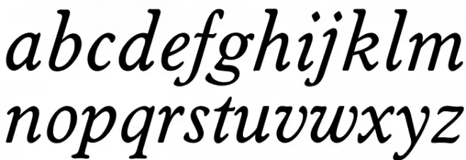 OPTIWorcesterRoundSLItalic 字体 小写
