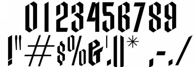 OPTIWycombeFive Font OTHER CHARS