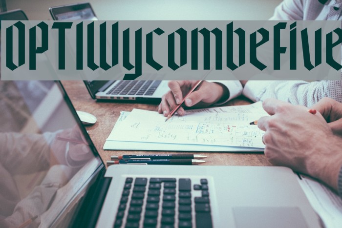 OPTIWycombeFive Font examples