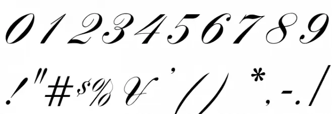 OPTIYaleScript Schriftart Anderer Schreiben