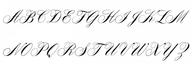 OPTIYaleScript フォント 大文字
