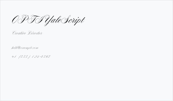 OPTIYaleScript Business Card