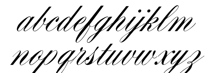 OPTIYaleScript Schriftart Kleinbuchstaben