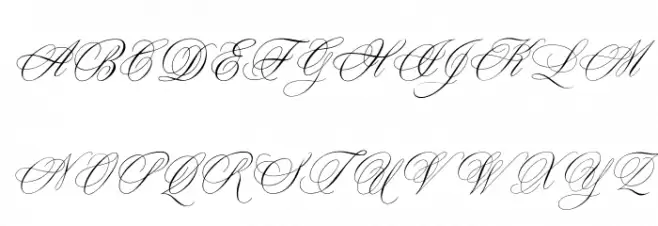 OPTIYen-Script Шрифта ВЕРХНИЙ