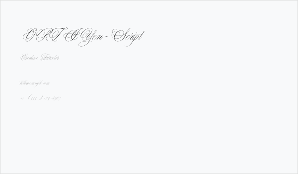 OPTIYen-Script Business Card