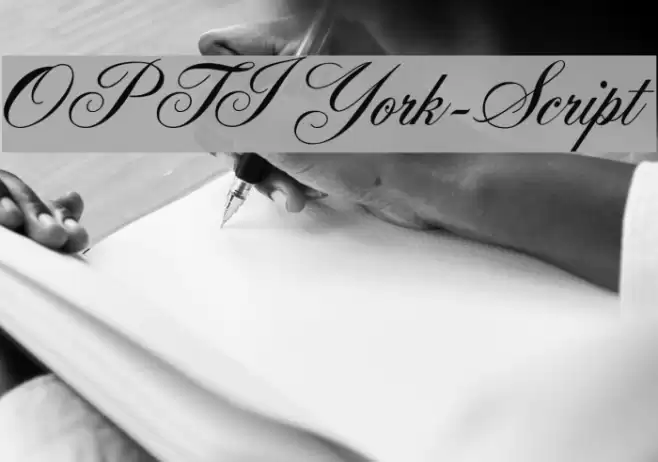 OPTIYork-Script Font examples