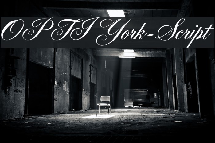 OPTIYork-Script Font examples