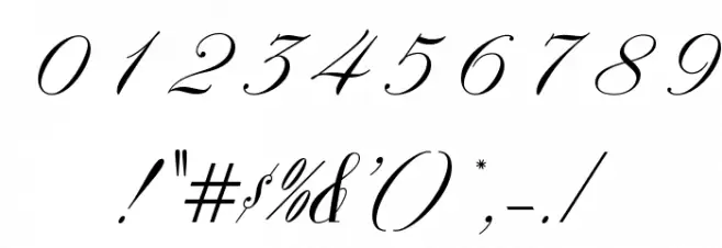 OPTIZepplin-Script Font OTHER CHARS