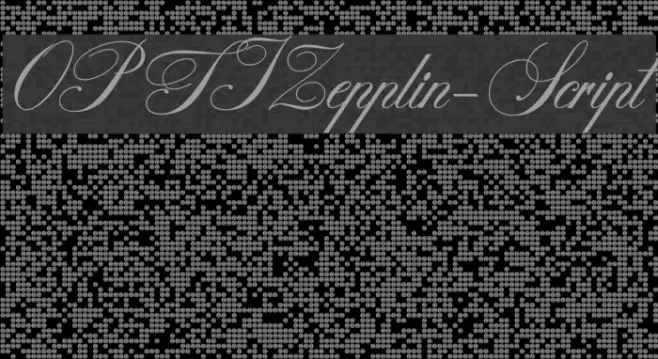 OPTIZepplin-Script Font examples