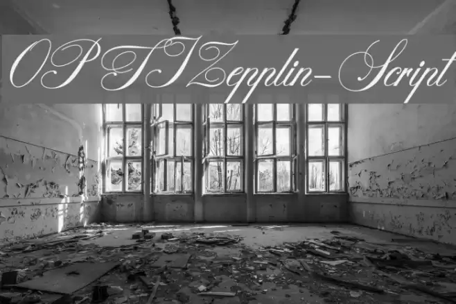 OPTIZepplin-Script Font examples