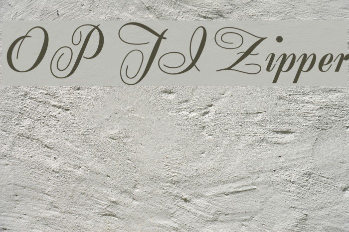 OPTIZipper Font examples