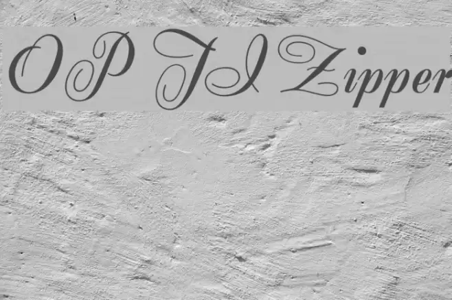 OPTIZipper Font examples