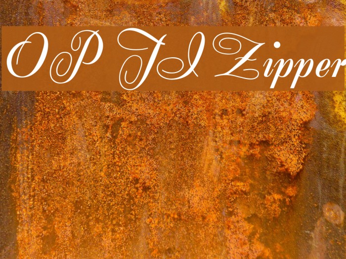 OPTIZipper Font examples