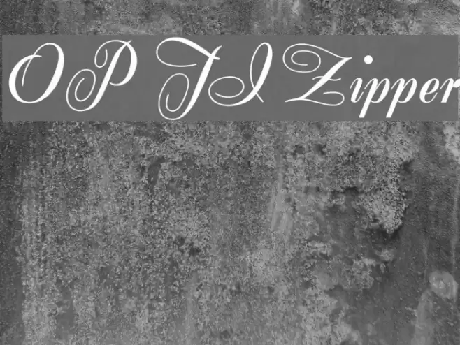 OPTIZipper Font examples