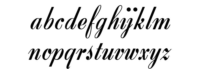 OPTIZipper Font LOWERCASE