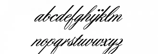 OPTIZoomScript Schriftart Kleinbuchstaben