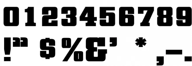 OPTIexQuadruplexXbold Font OTHER CHARS