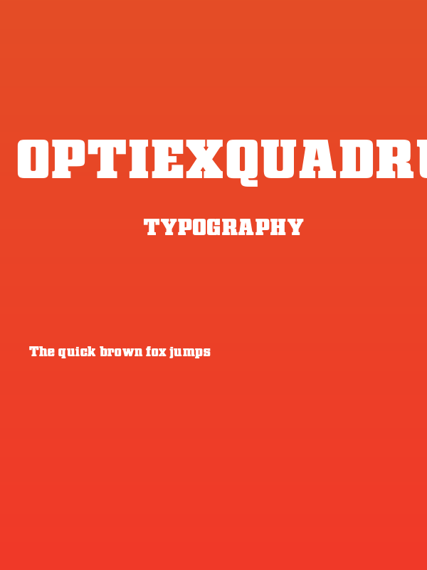 OPTIexQuadruplexXbold Poster