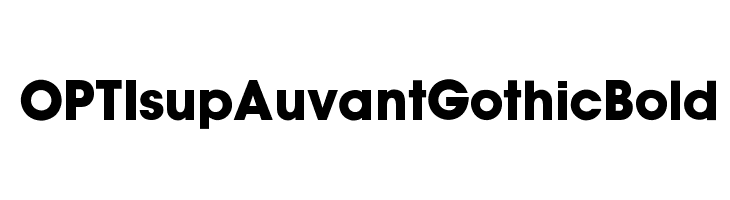 OPTIsupAuvantGothicBold Font