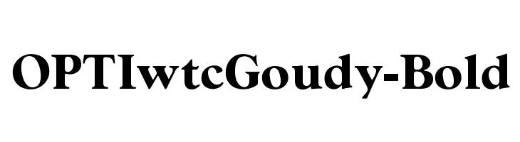 OPTIwtcGoudy-Bold Font