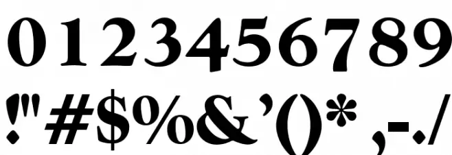 OPTIwtcGoudy-Bold Font OTHER CHARS