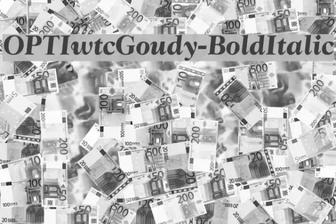 OPTIwtcGoudy-BoldItalic Font examples