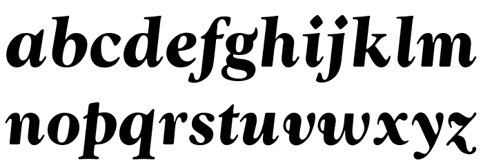 OPTIwtcGoudy-BoldItalic Font LOWERCASE