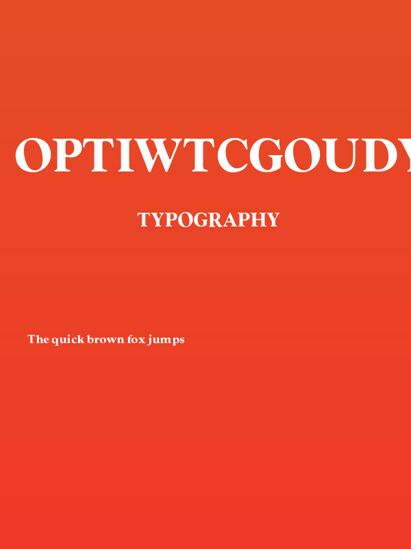 OPTIwtcGoudy-Bold Poster