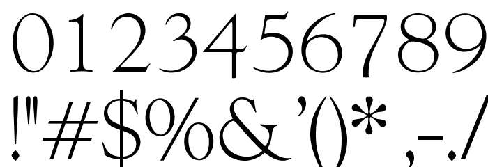 OPTIwtcGoudy-Light Font OTHER CHARS
