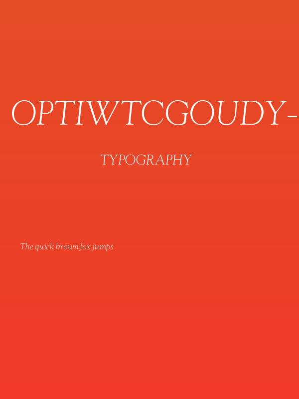 OPTIwtcGoudy-LightItalic Poster