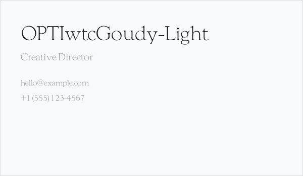 OPTIwtcGoudy-Light Business Card