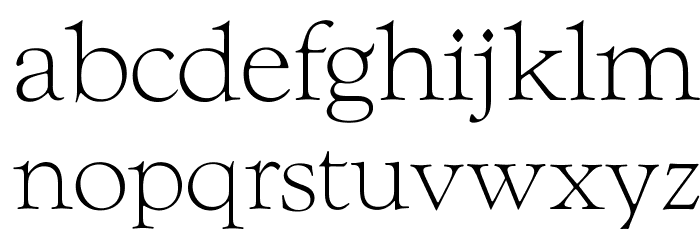 OPTIwtcGoudy-Light Font LOWERCASE