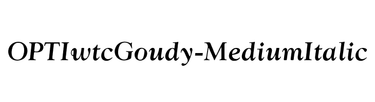 OPTIwtcGoudy-MediumItalic Font