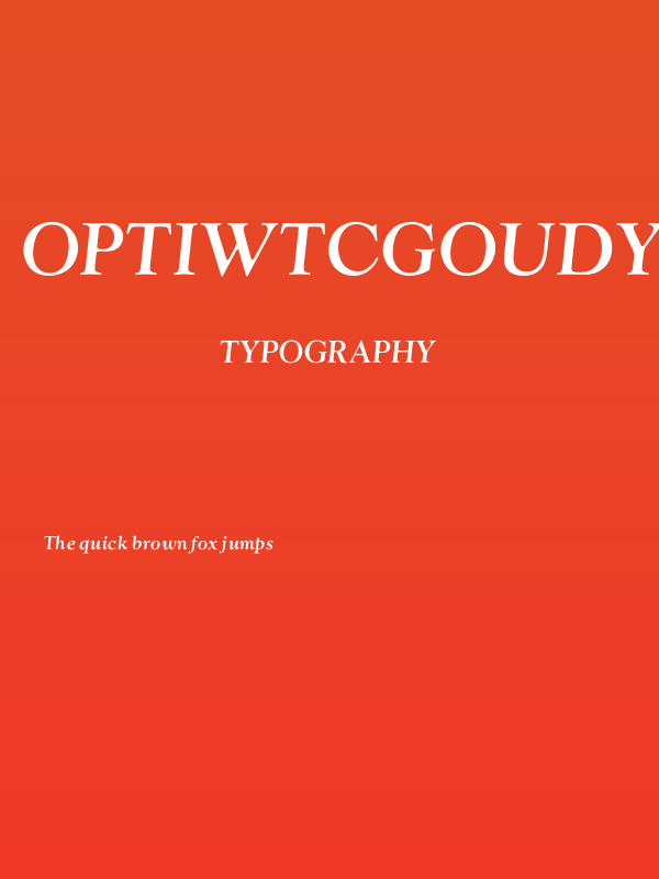 OPTIwtcGoudy-MediumItalic Poster