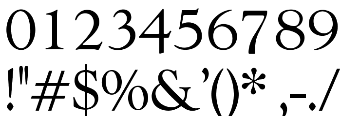 OPTIwtcGoudy-Regular Font OTHER CHARS
